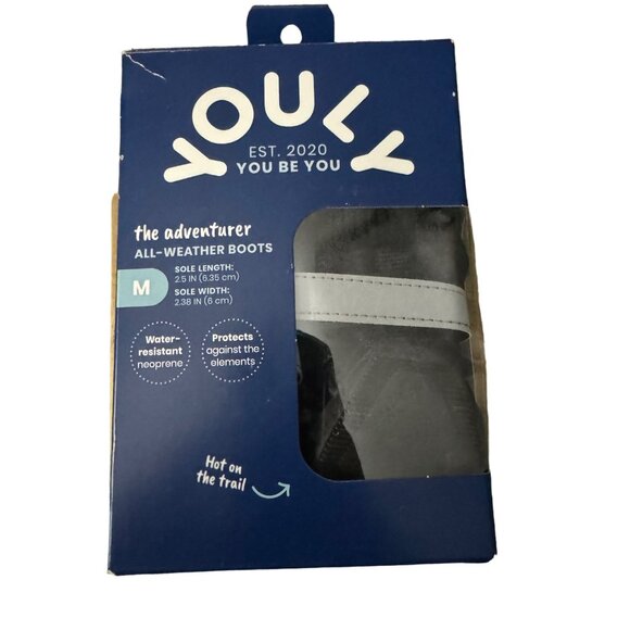 Youly All Weather Dog Boots the Adventurer Water Resistant Neoprene Medium Black - Picture 2 of 9